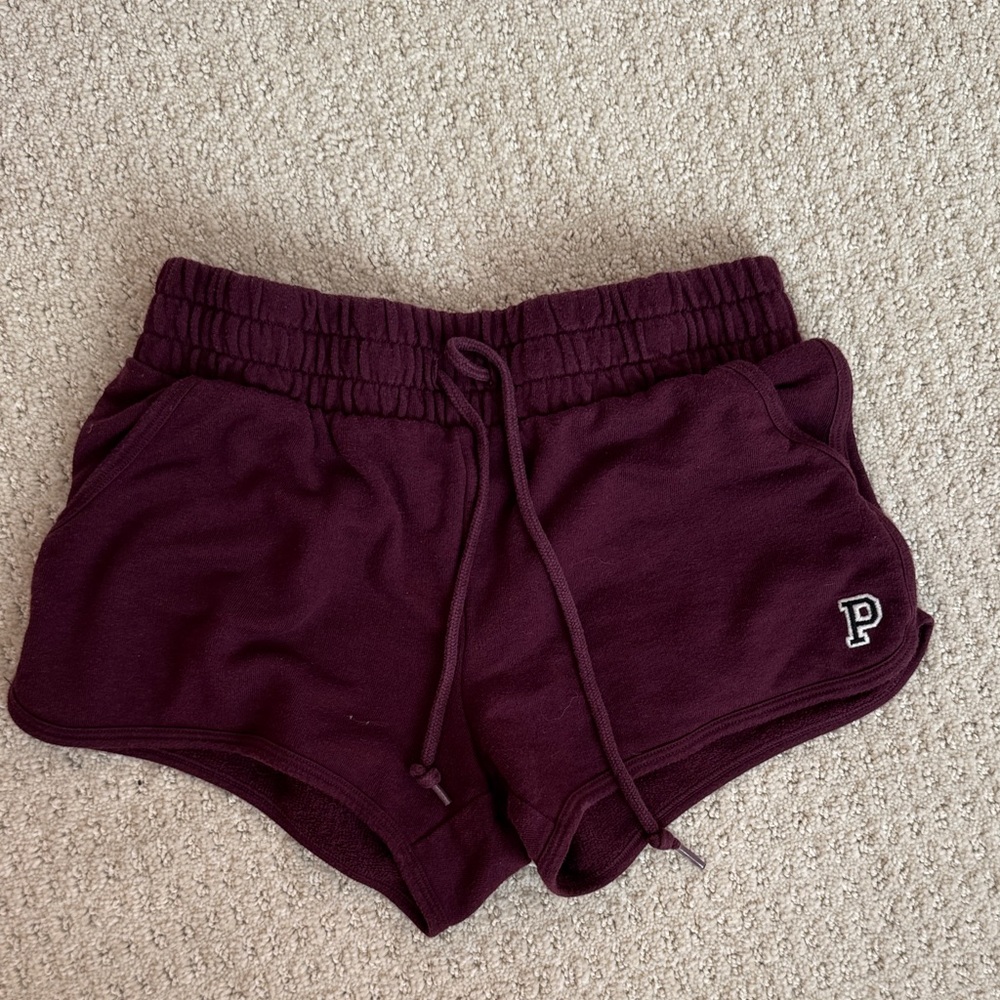 PINK Victoria's Secret Dark Purple Athletic Shorts